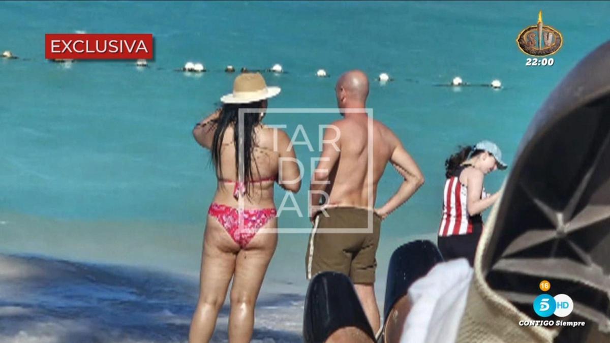 Images de Luis Rubiales sur une plage en République Dominicaine