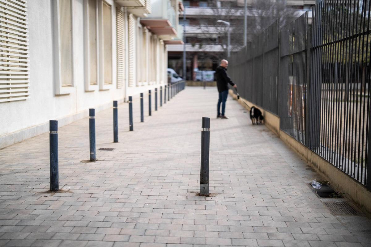 Une des entrées du parking du quartier Sanfeliu de L'Hospitalet
