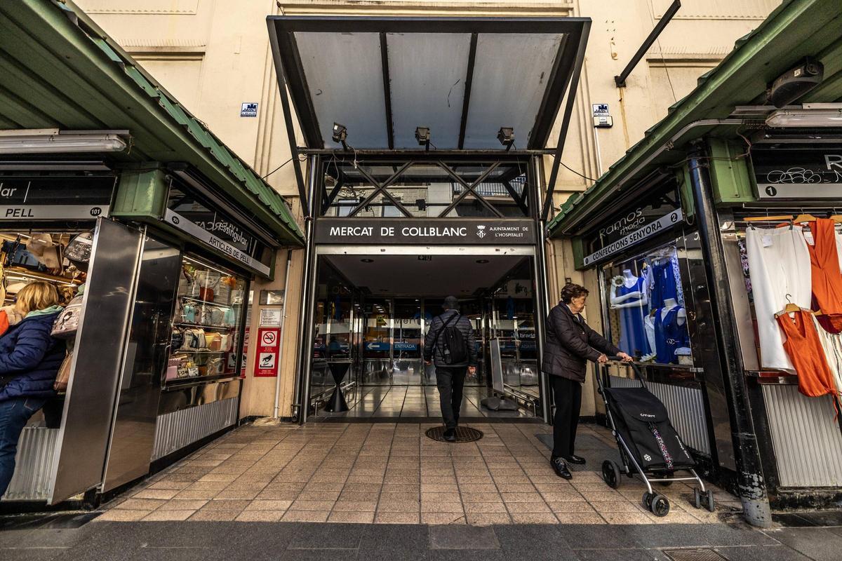 Une des entrées de l'intérieur du Marché Collblanc de L'Hospitalet.