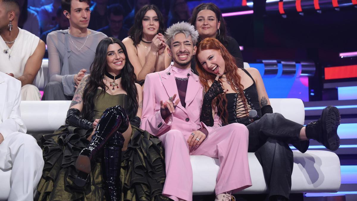Naiara, Paul Thin y Ruslana, los tres finalistas de 'OT 2023'.