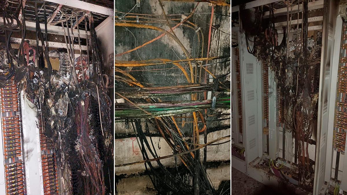 Daños por un incendio en las instalaciones de Adif en la estación de Montcada-Bifurcació.