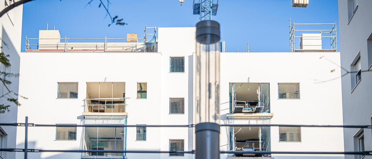 Pisos en construcción en Barcelona.