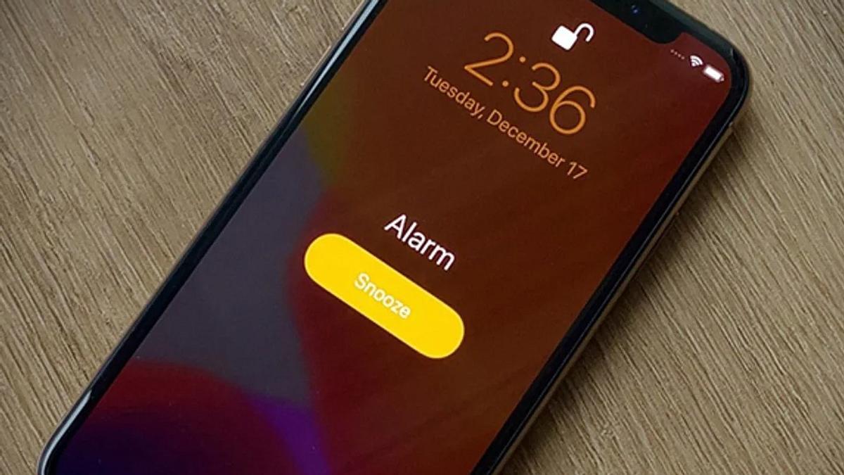 La alarma de un iPhone