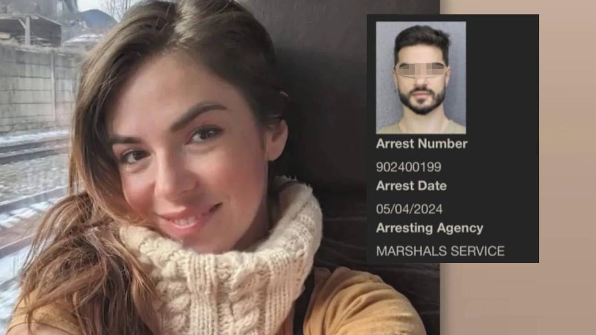 Ana Henao, desaparecida desde el 2 de febrero. A la derecha, ficha de la detención de su marido en Miami.