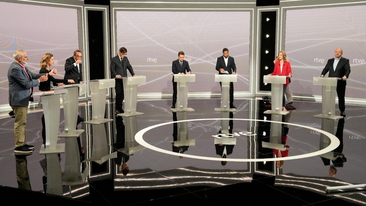 Debate electoral de TVE para las elecciones del 12M en Catalunya