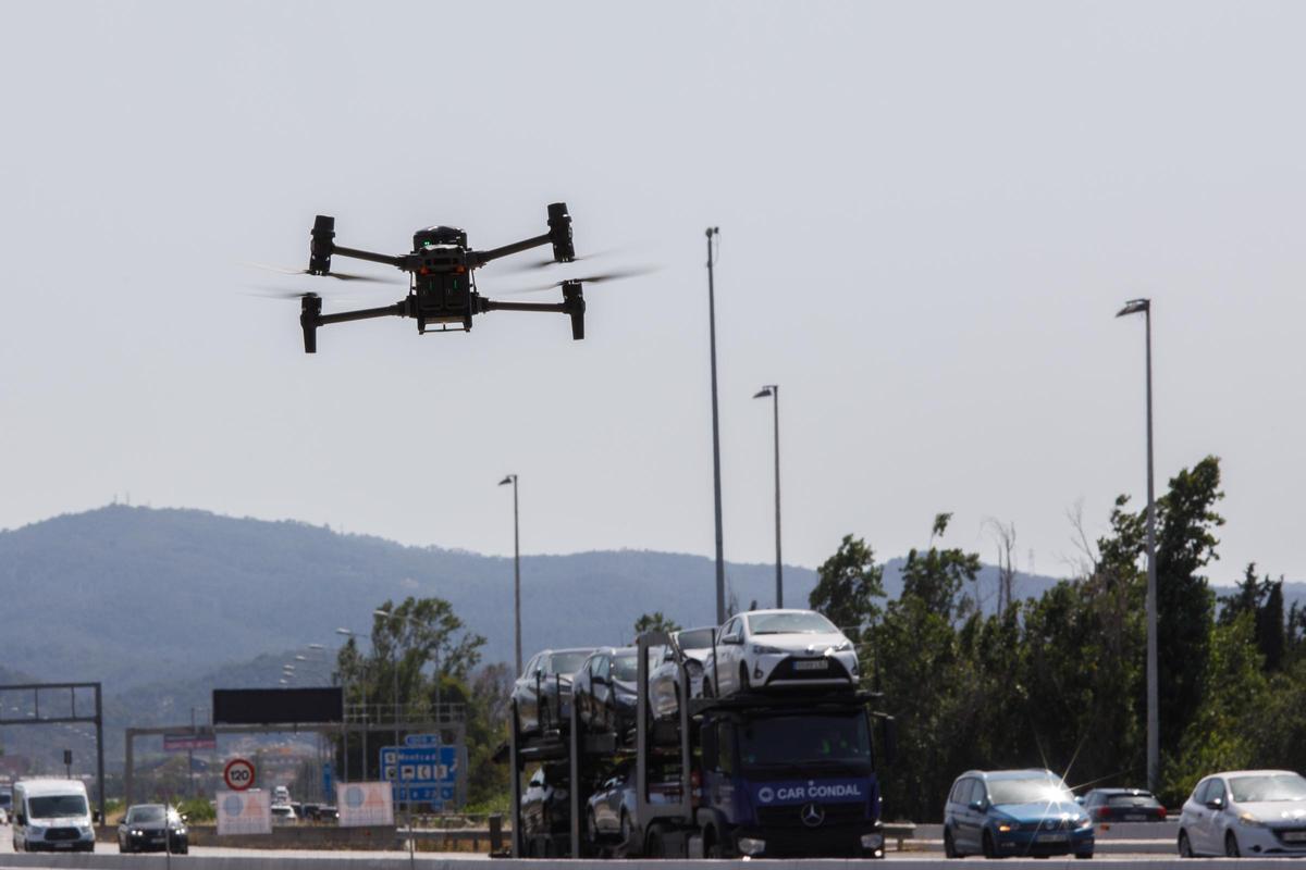 Le drone de l'unité de circulation Mossos avec lequel les routes sont contrôlées depuis les airs