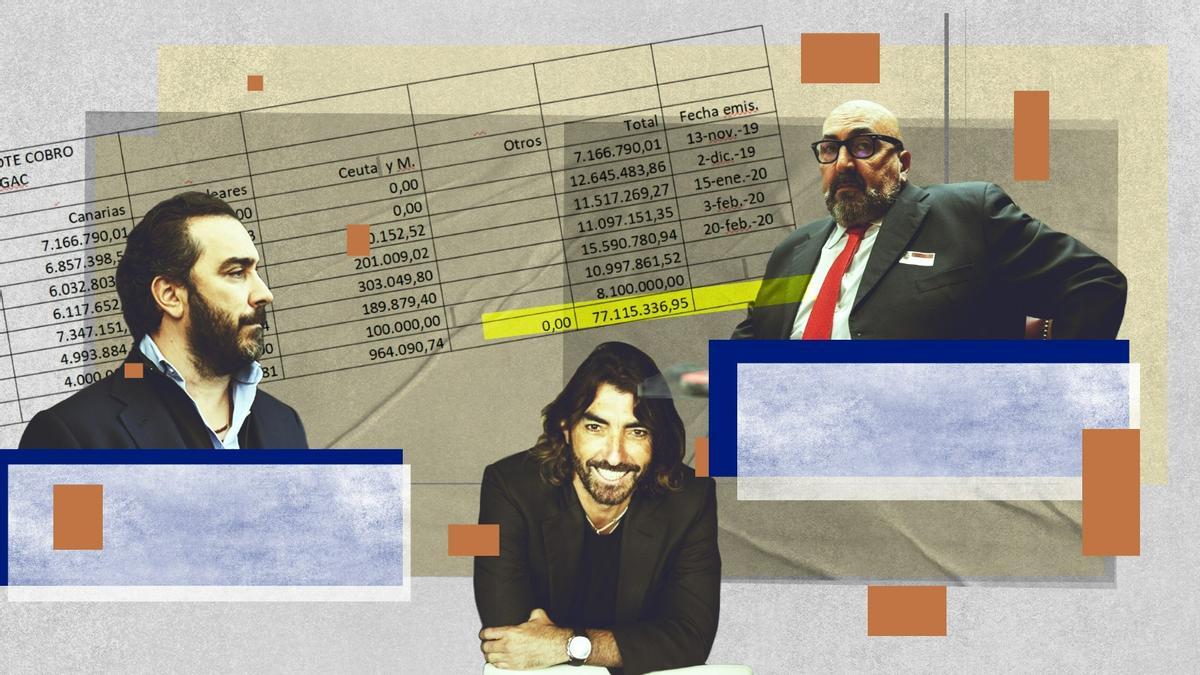 Víctor de Aldama, Javier Hidalgo y Koldo García Izaguirre