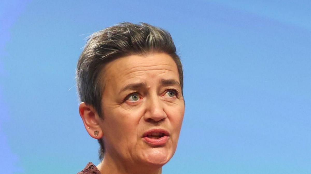 La vicepresidenta executiva de la CE, Margrethe Vestager, ahir a Brussel·les.