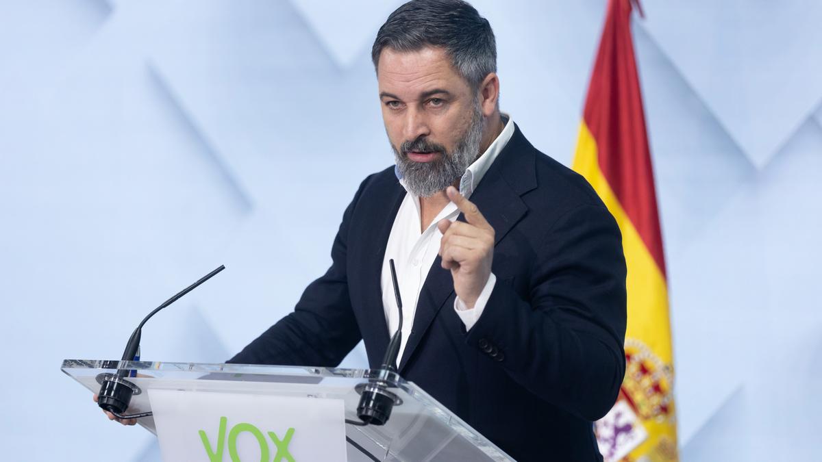 El líder de Vox, Santiago Abascal.