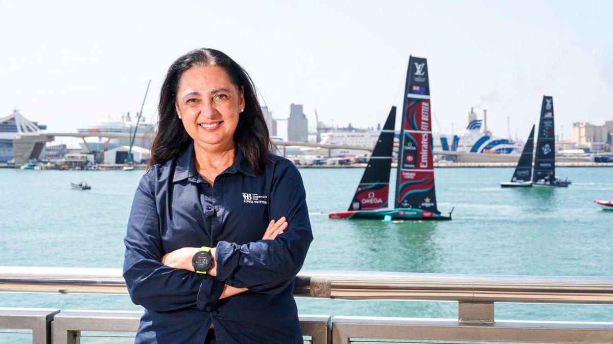 La vicepresidenta de America's Cup Event (ACE), Aurora Catà, en el World Trade Center, donde está la sede de la organización.