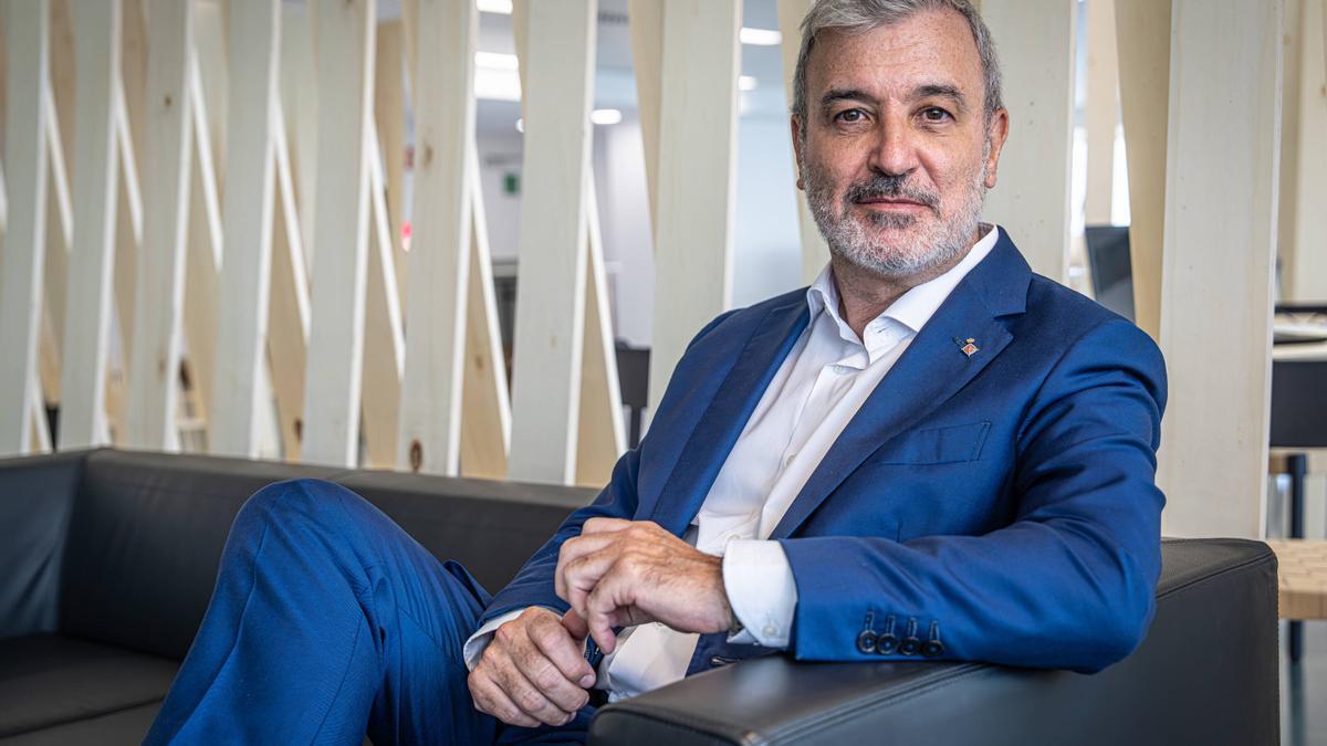 El alcalde de Barcelona, Jaume Collboni, en una entrevista con EL PERIÓDICO