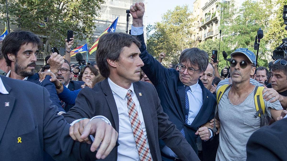 Carles Puigdemont, en su regreso efímero a Catalunya el pasado 8 de agosto