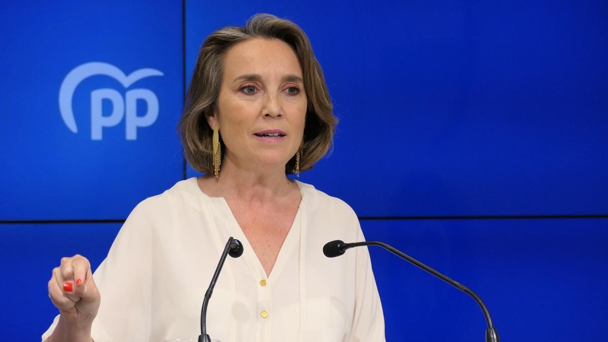 Gamarra, este miércoles, en la sede de PP de La Rioja, en Logroño.