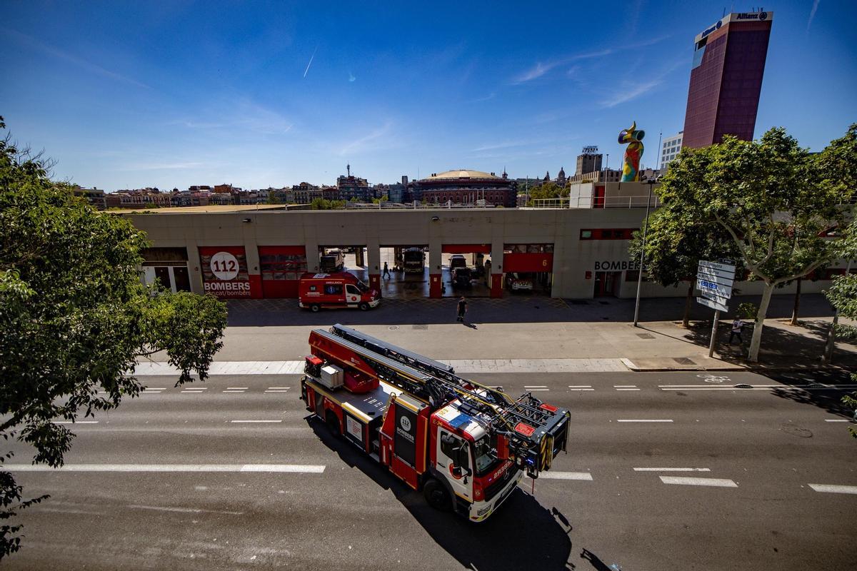Le parc Joan Miró, résidence temporaire des pompiers depuis 14 ans.