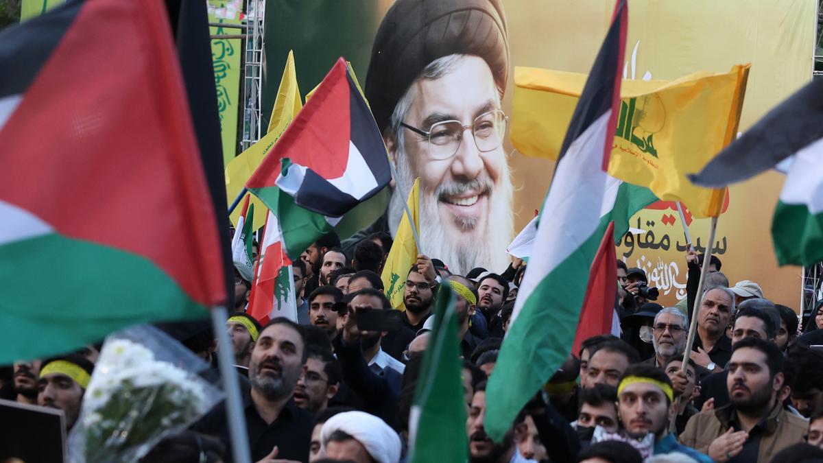 Protesta contra Israel después de la muerte de Nasrallah, líder de Hezbolá