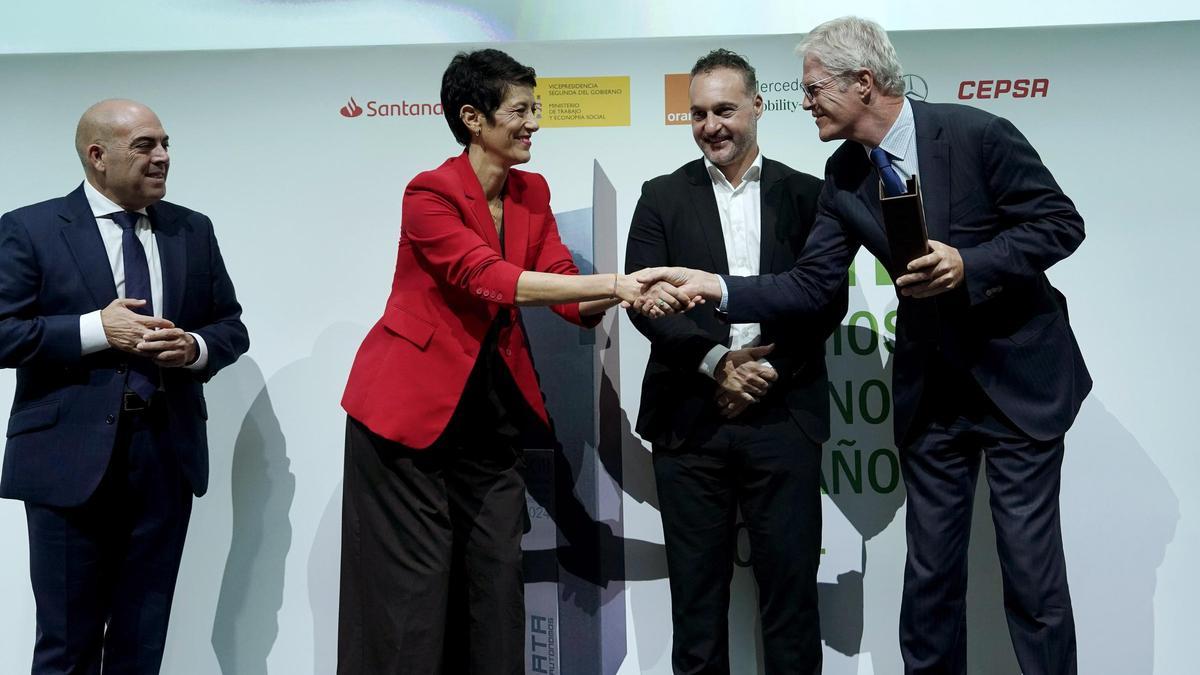 Marti Saballs recoge el premio en la Gala del Autónomo del Año 2024.