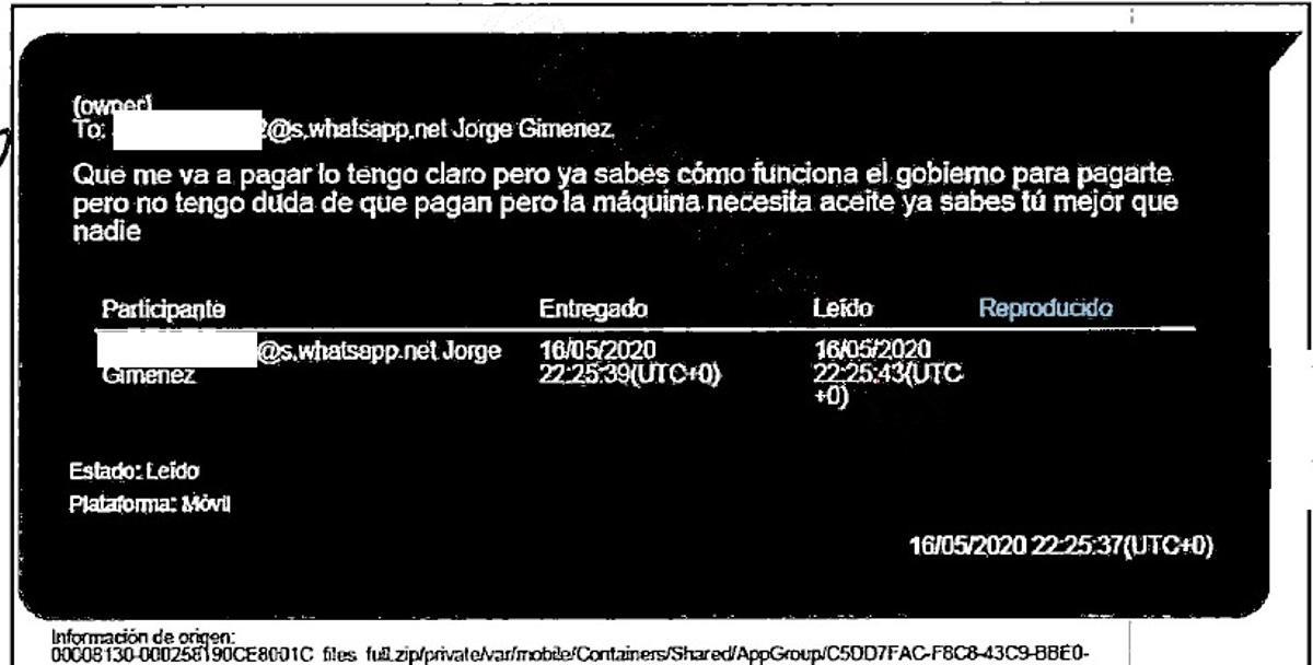 Conversation de De Aldama avec son partenaire vénézuélien II