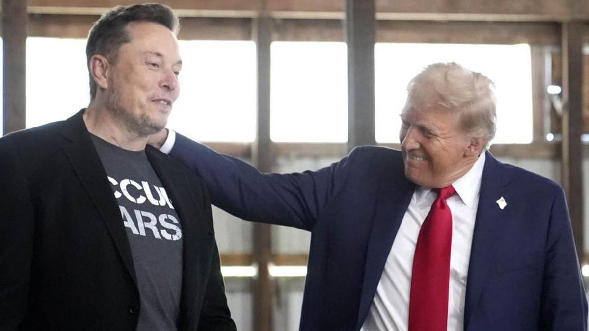Trump amb el multimilionari amo de Tesla, Elon Musk.