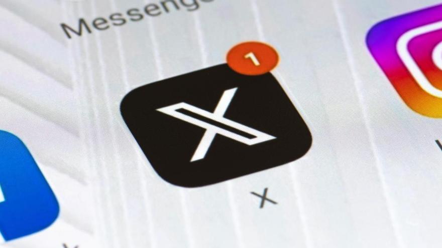 El logo de la red social X.