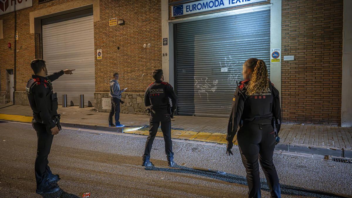 Mossos d'Esquadra en Badalona,