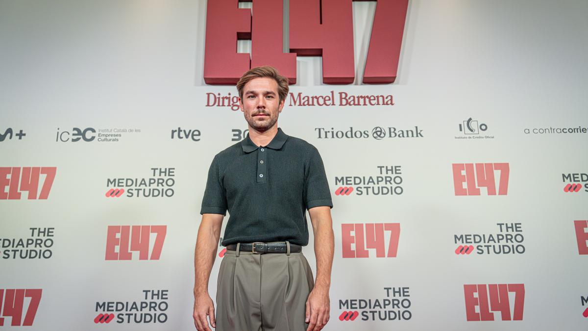 Carlos Cuevas en la premiere de la película EL 47