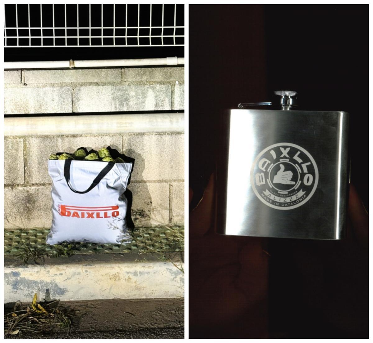 Artichauts et flacons Prat, faisant partie de la ligne de merchandising Baix Llobregat proposée par Alizzz.