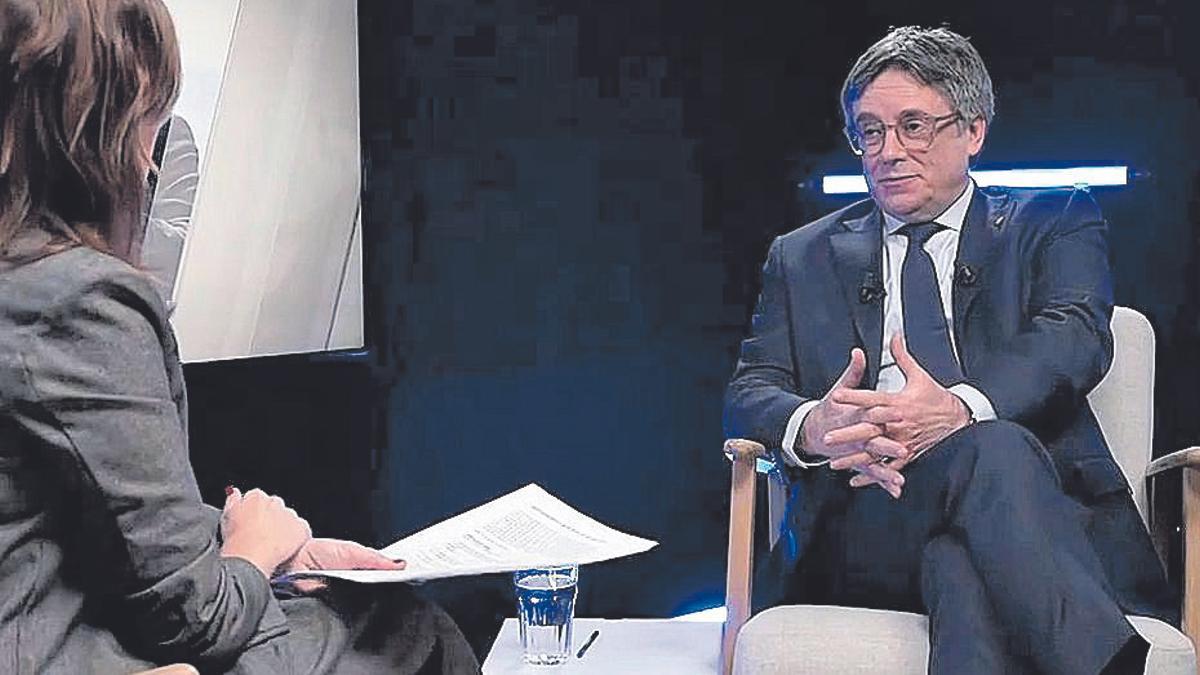 Carles Puigdemont, en su entrevista en TV-3