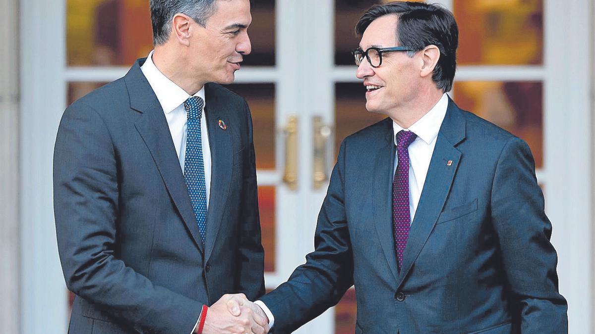 Sánchez e Illa, el pasado 22 de noviembre en el palacio de la Moncloa.