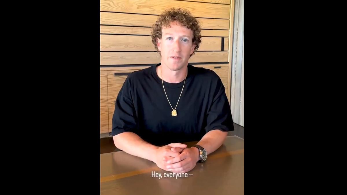 Una imagen del vídeo de Mark Zuckerberg.
