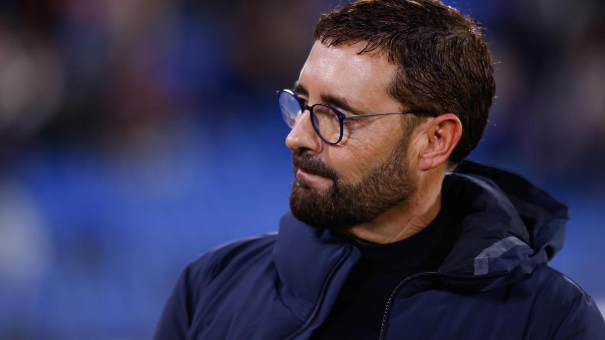 El entrenador del Getafe, José Bordalas, durante un partido de LaLiga EA Sports.