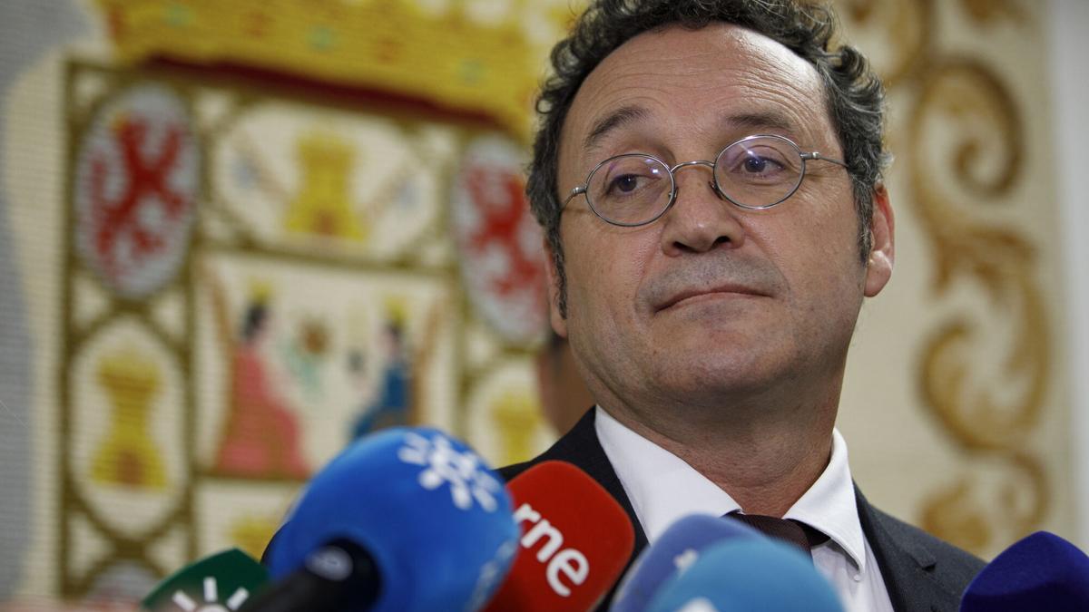 El fiscal general del Estado, Álvaro García Ortíz, atiende a los medios antes de presidir la Junta ordinaria de Fiscales Jefes Provinciales y de Área de Andalucía, Ceuta y Melilla