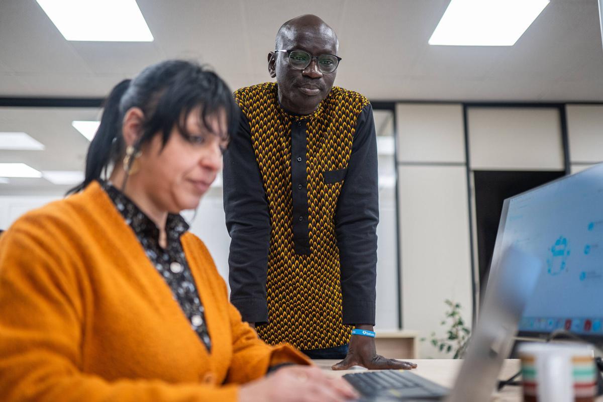 Abdouye Fall, exécutif de Baluwo, mercredi dernier à Sant Just Desvern.