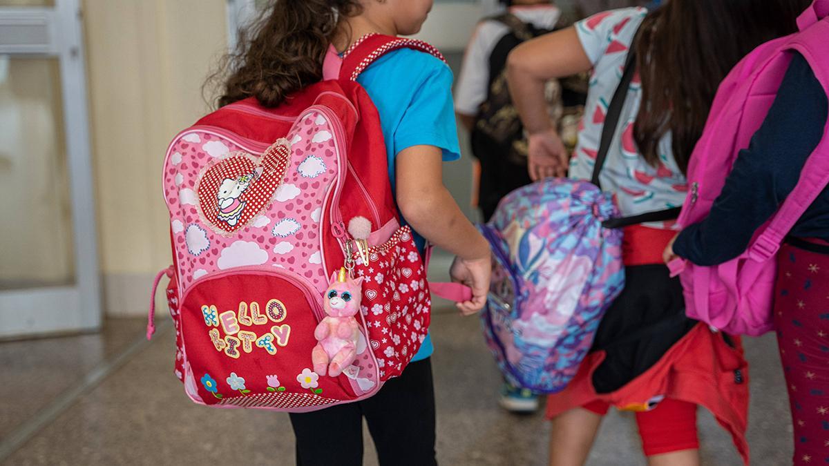 Niños en una escuela catalana