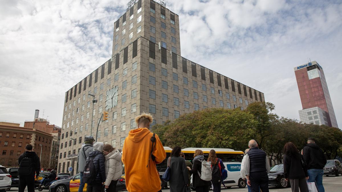 Exterior del Hotel Catalonia Plaza, en la plaza de Espanya de Barcelona, este martes.