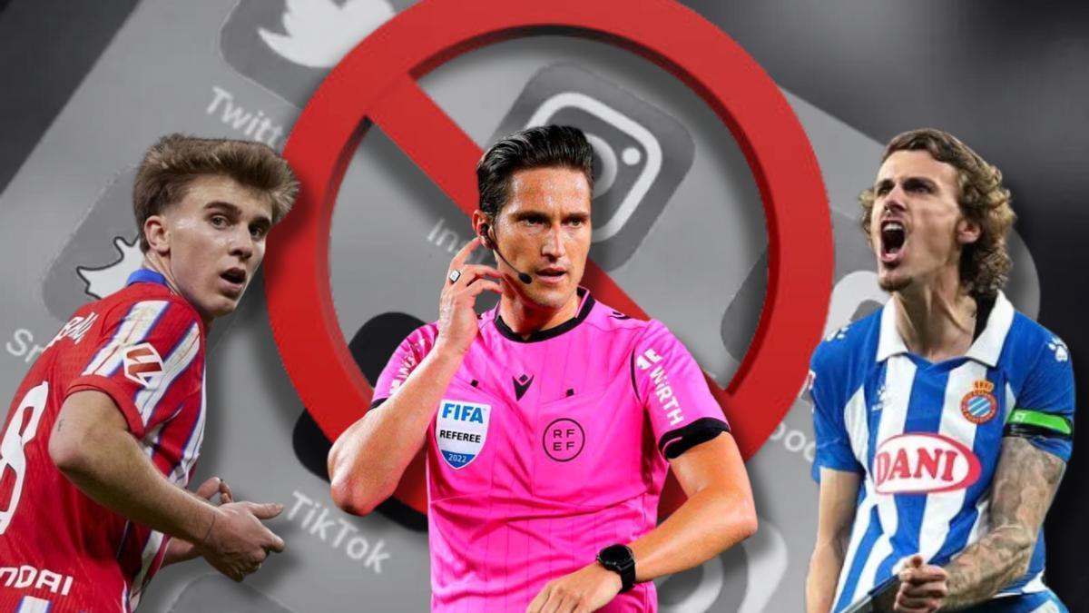 Pablo Barrios, Munuera Montero y Carlos Romero.