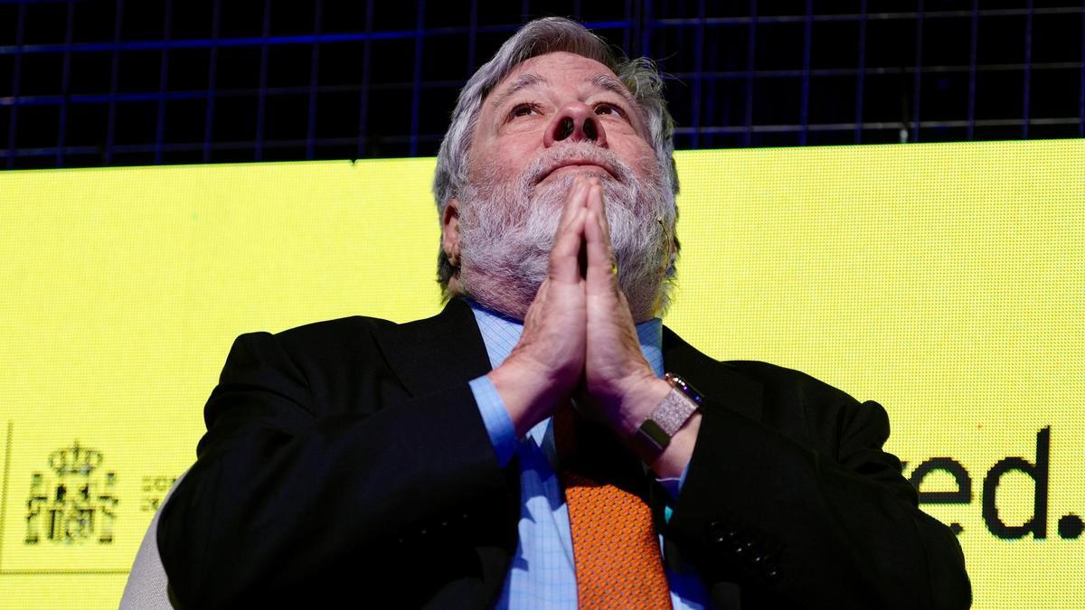 Steve Wozniak, cofundador de Apple y creador del icónico ordenador Macintosh, en el Mobile World Congress de Barcelona.