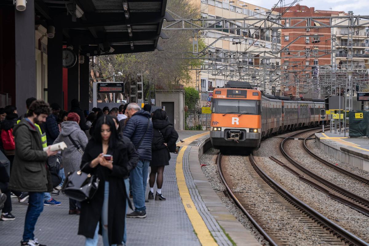 Utilisateurs de Rodalies à Barcelone.