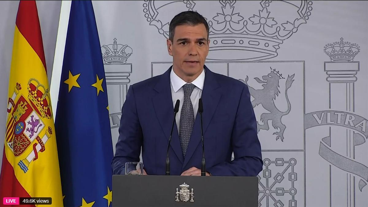 Comparecencia de Pedro Sánchez por el apagón: "Es mejor no especular"