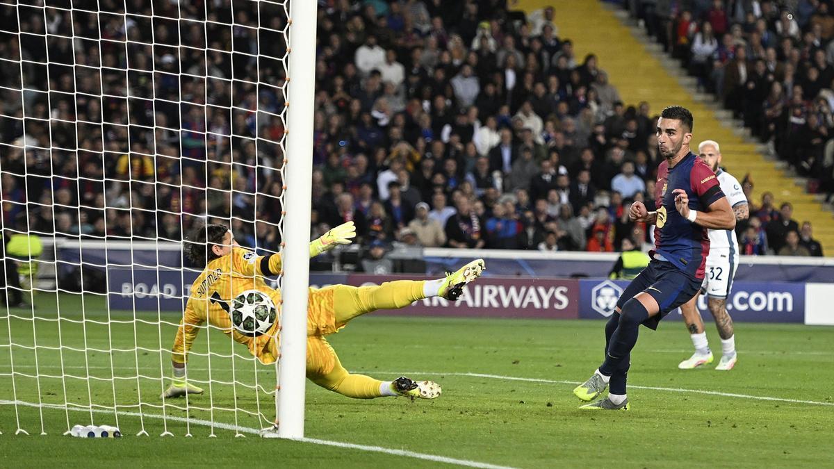 Ferran Torres marque contre l'Inter.