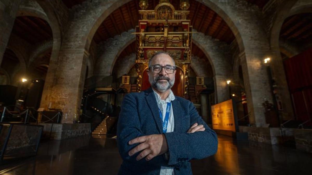 Enric Garcia Domingo, el pasado lunes en el Museu Marítim, una hora antes del gran apagón.