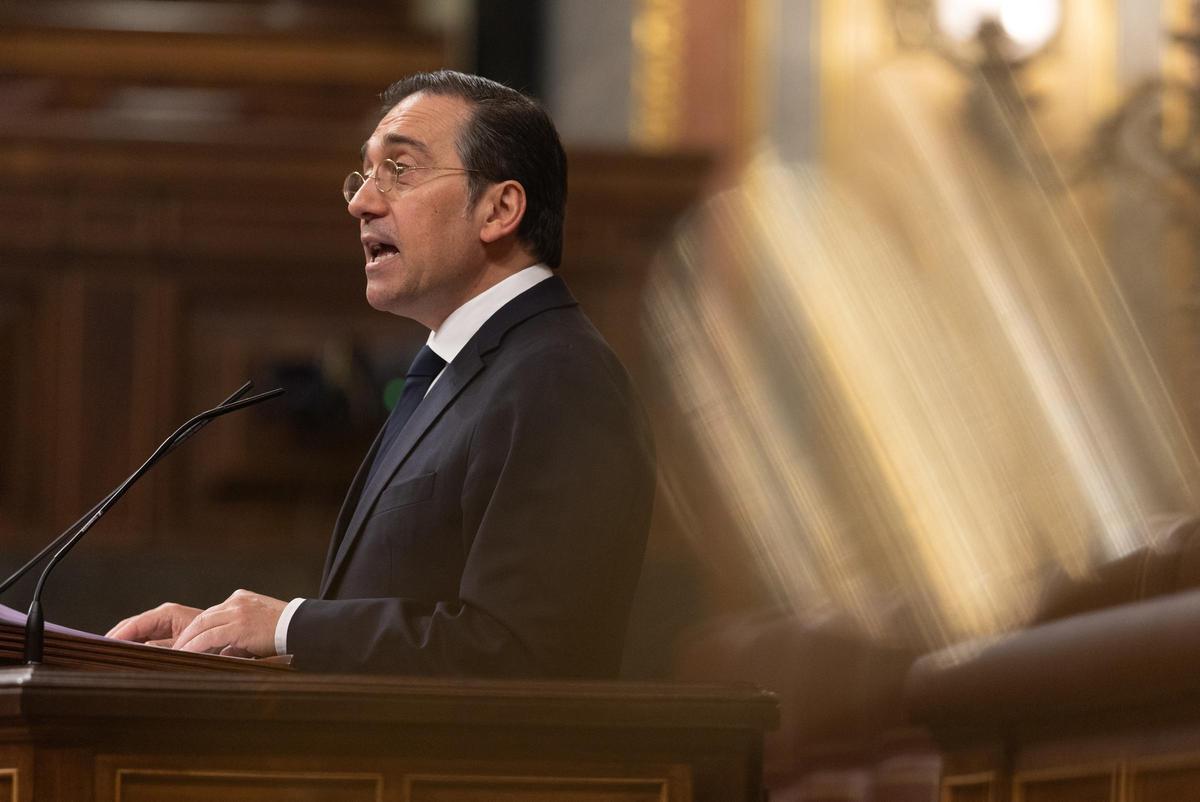 Archives - Le ministre des Affaires étrangères, de l'Union européenne et de la coopération, José Manuel Albares, est impliquée lors d'une session plénière au Congrès des députés, le 12 mars 2025, à Madrid (Espagne).