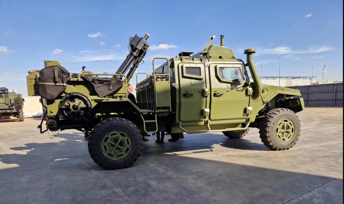 Le mortier s'est lancé dans une armée vamcta