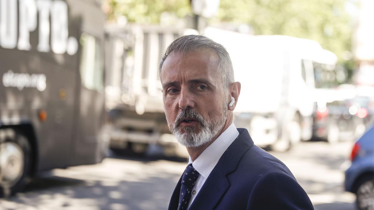 El presidente ejecutivo de Telefónica y expresidente de Indra, Marc Murtra a su llegada este miércoles a los Juzgados de Plaza Castilla.