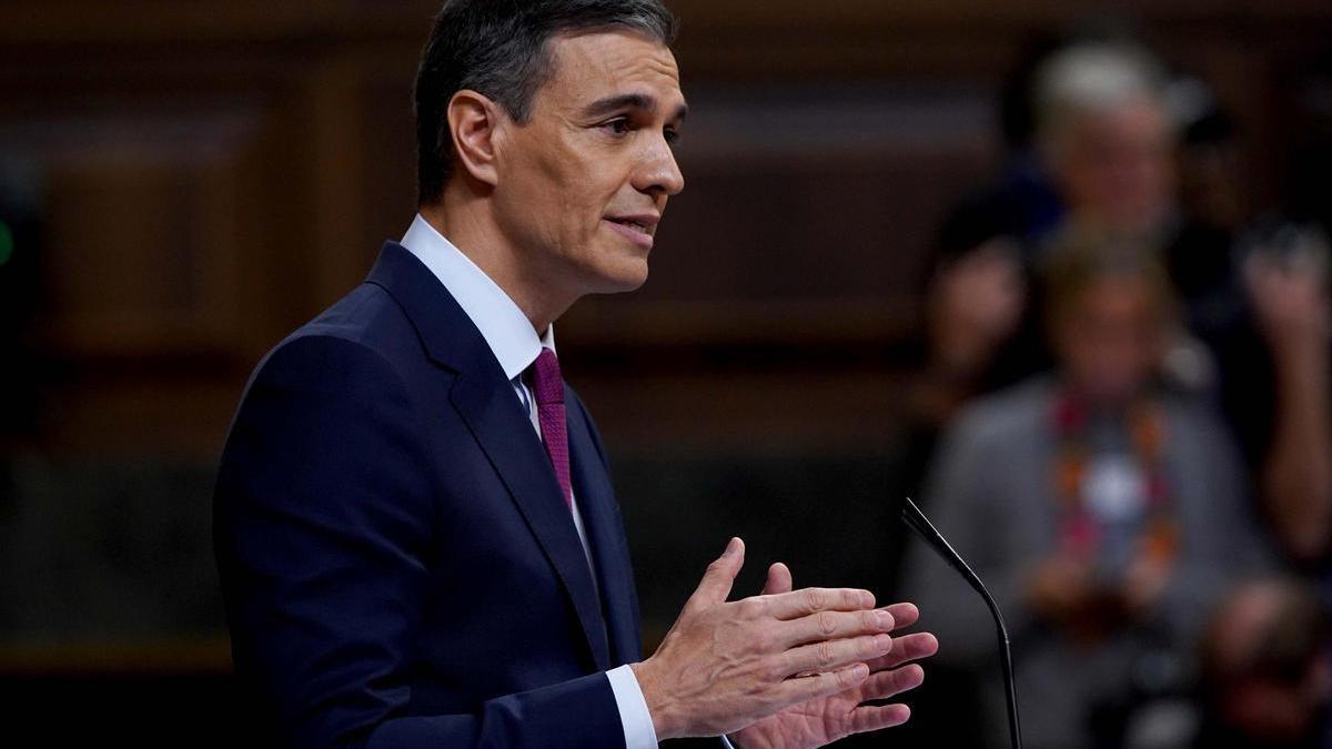 Pedro Sánchez, en el Congreso.