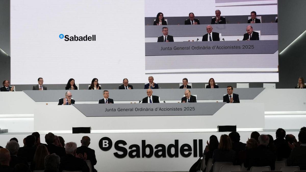 Junta general de accionistas del Sabadell del  pasado 20 de marzo.