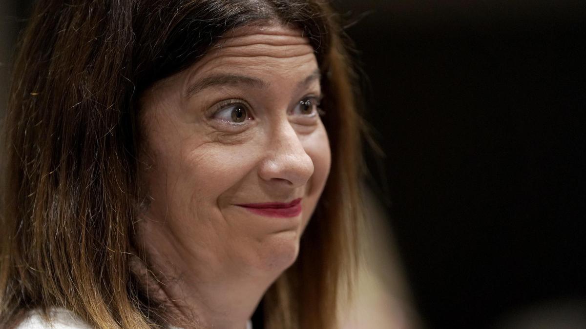 Leire Díez, durante su comparecencia de este miércoles.