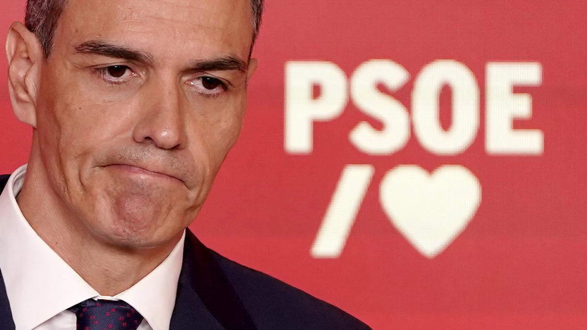 Pedro Sánchez, el pasado jueves en la sede del PSOE.