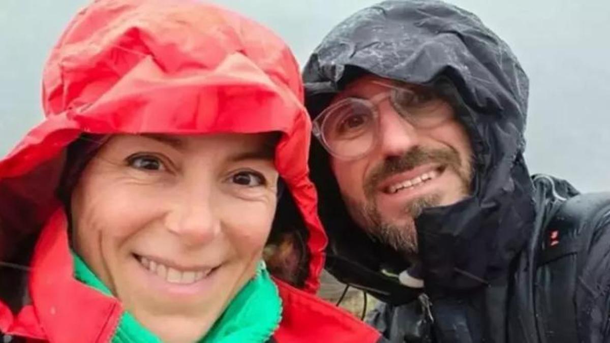 Imagen de Txell Fusté y Esteve Carbonell, durante la ruta por los Pirineos.