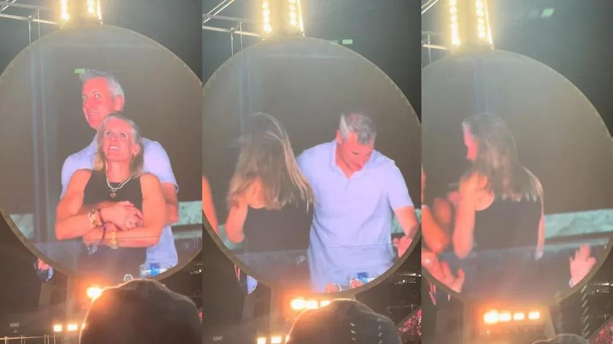 Una pareja de inflieles captados en un concierto de Coldplay en Boston