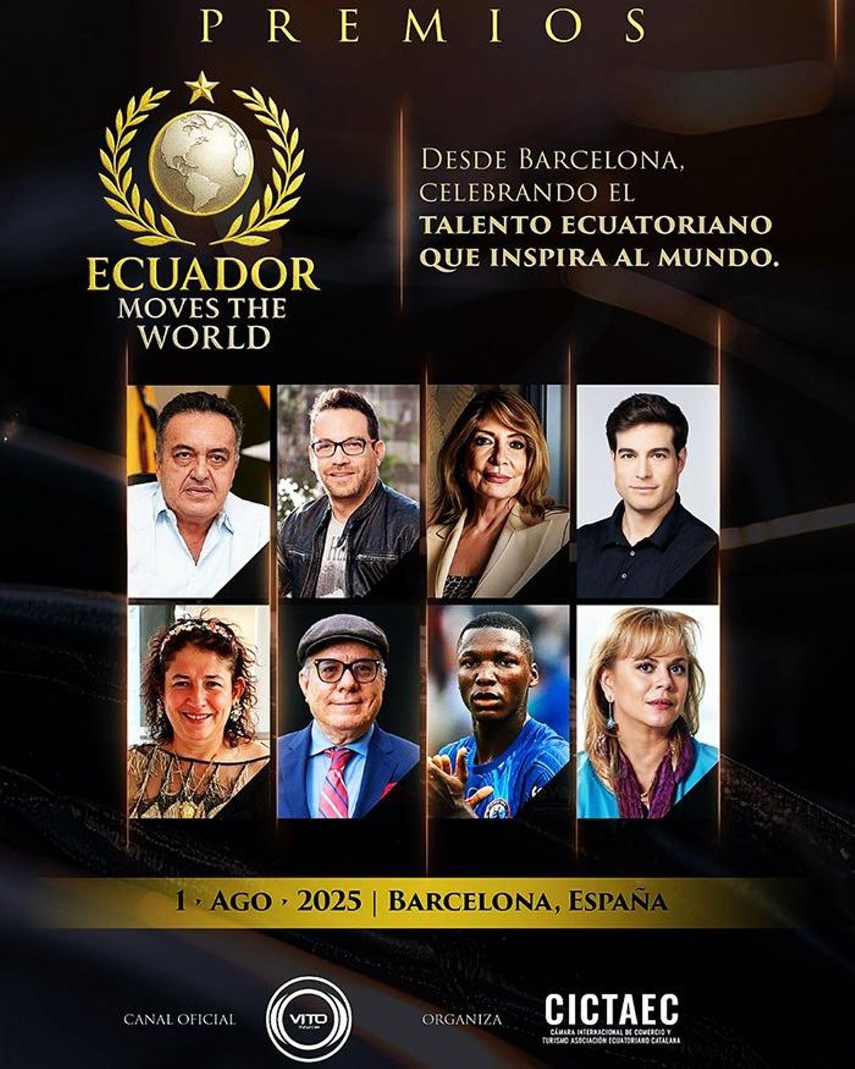 Affiche de remise des prix qui sera décernée ce vendredi à Barcelone.